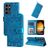 Mobigear Sunflower Samsung Galaxy S24 Ultra Hülle Klapphülle Geldbörse - Blau