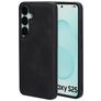 Mobiparts Classic Samsung Galaxy S25 MagSafe Hülle TPU,Kunstleder Backcover - Graphite Black