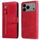 Mobigear Zipper iPhone 17 Pro Max Hülle Klapphülle Geldbörse - Rot