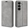 Mobigear Retro Slim Samsung Galaxy S26 Klapphülle Portemonnaie - Grau