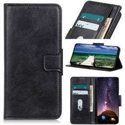 Mobigear Classy Samsung Galaxy A22 5G Hülle Klapphülle Geldbörse - Schwarz