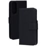 Mobiparts Wallet Samsung Galaxy S25 Edge Hülle Echtes Leder Klapphülle Geldbörse - Schwarz