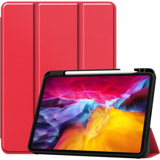 Mobigear Tri-Fold Gel iPad Pro 11 Zoll (2022) Hülle Klapphülle + Stifthalter - Rot