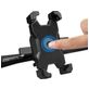 Mobigear PushHold Motorradhalterung Rückspiegel Klemme Universal - Rot