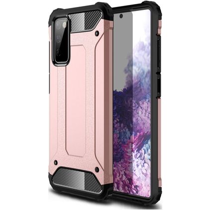 Mobigear Outdoor Samsung Galaxy S20 FE Hülle Hardcase Backcover Stoßfest - Roségold