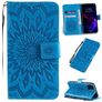 Mobigear Sunflower iPhone 11 Hülle Klapphülle Geldbörse - Blau