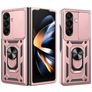 Mobigear Armor Ring Cam Slide Samsung Galaxy Z Fold 8 Ultra Hülle Hardcase Backcover Stoßfest mit Ringhalter und Kamera Slider - Roségold