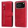 Mobigear Zipper iPhone 17 Pro Hülle Klapphülle Geldbörse - Rot