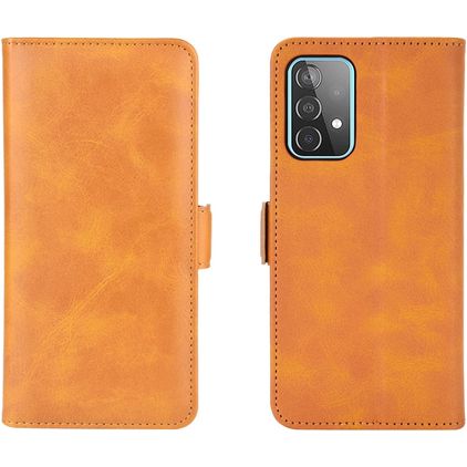 Mobigear Slim Magnet Samsung Galaxy A52 Klapphülle Portemonnaie - Cognac