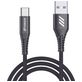 Mobigear Nylon USB-A auf USB-C Kabel 3 Meter - Schwarz
