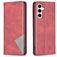 Mobigear Rhombus Slim Samsung Galaxy S23 FE Hülle Klapphülle - Rot
