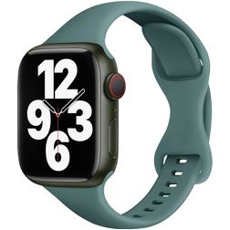 Mobigear Sport Slim Silikon Apple Watch Armband Drückerschließe - 42/41/40/38 mm - Grün