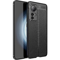 Mobigear Luxury Xiaomi 12T Hülle Flexibles TPU Backcover - Schwarz