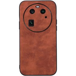 Mobigear Fabric OPPO Find X6 Hülle Hardcase Backcover - Braun