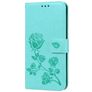 Mobigear Roses Samsung Galaxy A10 Hülle Klapphülle Geldbörse - Türkis