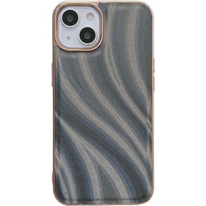 Mobigear Wavy iPhone 14 Plus Hülle Hardcase Backcover - Silber
