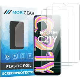 Mobigear Realme C21Y Displayschutz Schutzfolie - Hüllenfreundlich (3er Pack)