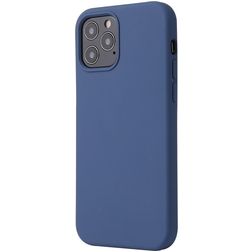 Mobigear Rubber Touch iPhone 12 Silikon Hülle Backcover - Marineblau