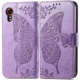 Mobigear Butterfly Samsung Galaxy Xcover 7 Hülle Klapphülle Geldbörse - Lila