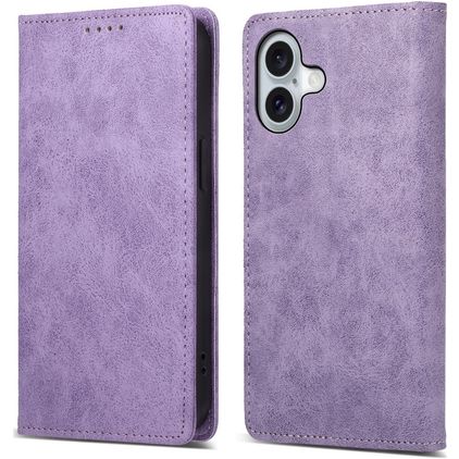 Mobigear Wallet iPhone 16 Hülle Klapphülle Geldbörse - Lila