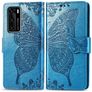 Mobigear Butterfly Huawei P40 Hülle Klapphülle Geldbörse - Blau