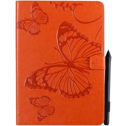 Mobigear Butterfly iPad 7 (2019) Hülle Klapphülle + Stifthalter - Orange