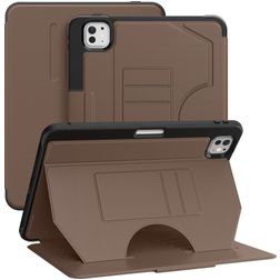 Mobigear Magnetic Folio iPad Pro 11 Zoll (2024) Hülle Klapphülle + Stifthalter - Braun