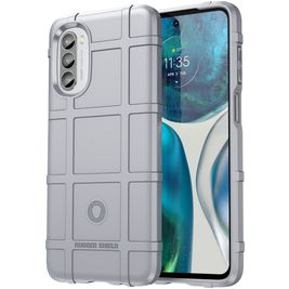Mobigear Rugged Shield Motorola Moto G52 Hülle Flexibles TPU Backcover Stoßfest - Grau