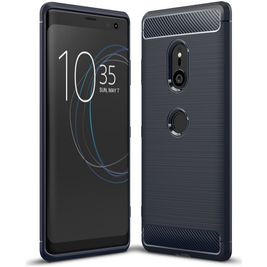 Mobigear Brushed Slim Sony Xperia XZ3 Hülle Flexibles TPU Backcover - Marineblau Mobigear Brushed Slim Sony Xperia XZ3 Hülle Flexibles TPU Backcover - Marineblau