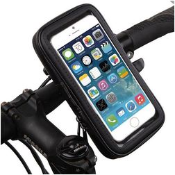 Mobigear Bike Console Fahrradhalterung Lenkerhalterung Hülle Universal (max 14 cm x 6,71 cm) - Schwarz