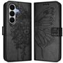 Mobigear Butterfly Samsung Galaxy A27 Hülle Klapphülle Geldbörse - Schwarz