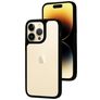 Mobiparts Rugged Clear iPhone 14 Pro Max Hülle Hardcase Backcover Stoßfest - Transparent / Schwarz