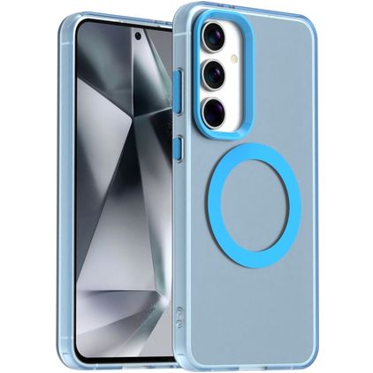 Mobigear Shockproof Samsung Galaxy S24 FE MagSafe Hülle Hardcase Backcover - Blau