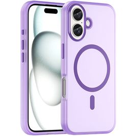Mobigear Shockproof iPhone 16 MagSafe Hülle Flexibles TPU Backcover - Lila