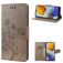 Mobigear Flowers Samsung Galaxy M23 Hülle Klapphülle Geldbörse - Grau