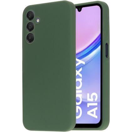Mobiparts Samsung Galaxy A15 Silikon Hülle Backcover - Forest Green