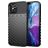 Mobigear Groove iPhone 12 Pro Max Hülle Flexibles TPU Backcover - Schwarz