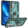 Mobigear Armor Ring Samsung Galaxy M23 Hülle Hardcase Backcover Stoßfest mit Ringhalter - Grün