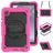 Mobigear SureGrip Xtreme Samsung Galaxy Tab A11 Hülle Kunststoff / Silikon Backcover + Schultergurt + Ständer - Pink