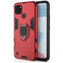 Mobigear Armor Ring Realme C21Y Hülle Hardcase Backcover Stoßfest mit Ringhalter - Rot