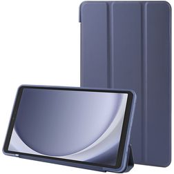Mobigear Tri-Fold Gel Samsung Galaxy Tab A9 (2023) Hülle TPU,Kunstleder Klapphülle - Dunkelblau
