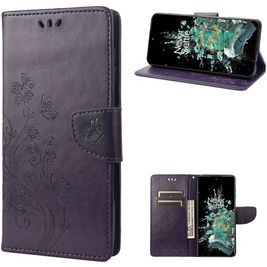 Mobigear Butterfly OnePlus 10T Hülle Klapphülle Geldbörse - Lila