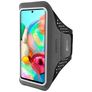 Mobiparts Comfort Fit Handyhalterung Joggen Samsung Galaxy A71 Sporthülle Neopren Sportarmband - Schwarz