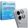Mobigear Single Samsung Galaxy S25 Edge Panzerglas Gehärtetes Glas Kameralinsen Schutz - Hüllenfreundlich - Silber
