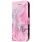 Mobigear Marble iPhone SE (2020) Hülle Klapphülle Geldbörse - Pink