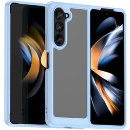 Mobigear Crystal Samsung Galaxy Z Fold 5 Hülle Hardcase Backcover - Transparent / Blau