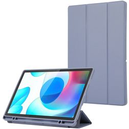 Mobigear Tri-Fold Gel Samsung Galaxy Tab A9 Plus (2023) Hülle TPU,Kunstleder Klapphülle + Stifthalter - Lila