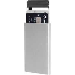 Mobiparts Cardprotector Aluminium Kartenhalter - 6 Karten - MagSafe-kompatibel - Silber