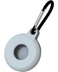 Mobigear Circle Key Apple AirTag Hülle Flexibles TPU Schlüsselanhänger - Weiß