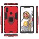 Mobigear Armor Ring Xiaomi Mi 8 SE Hülle Hardcase Backcover Stoßfest mit Ringhalter - Rot